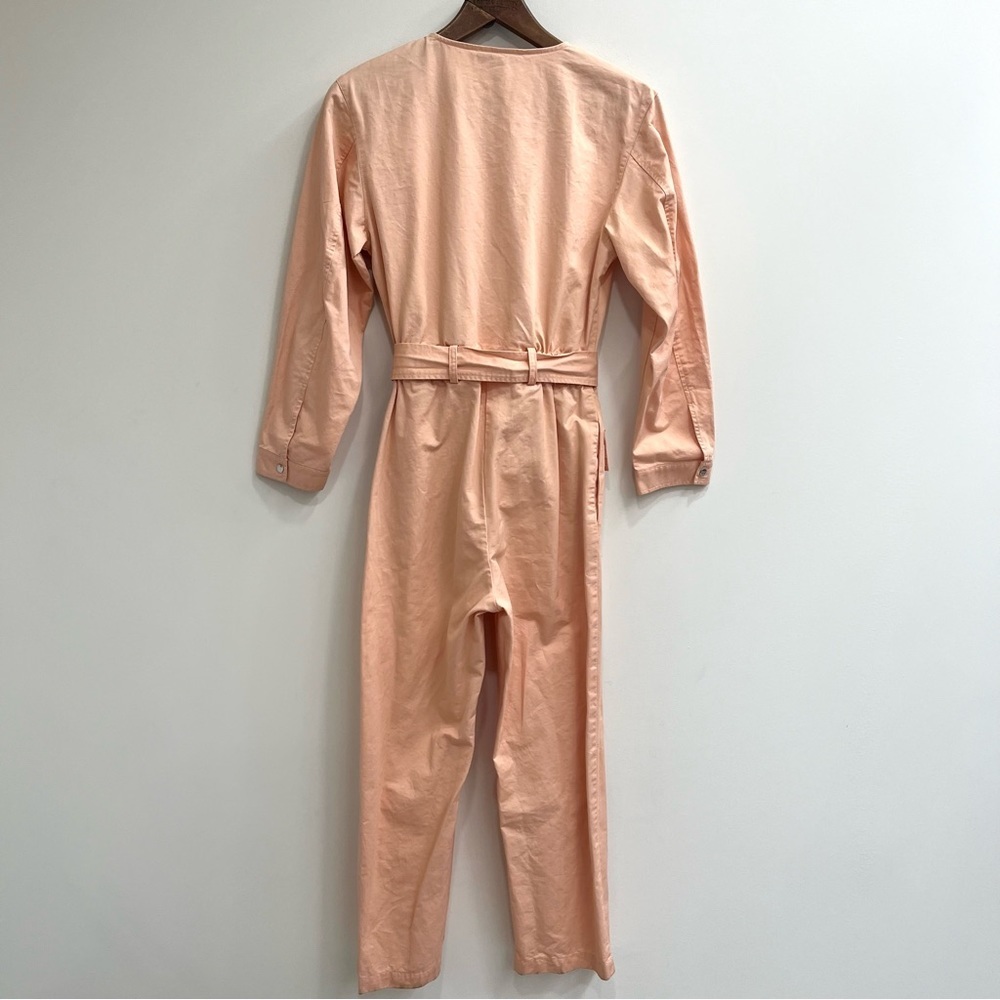 & Other Stories pocket detail utility jumpsuit in bleached peach pastel size 2 - Picture 5 of 14